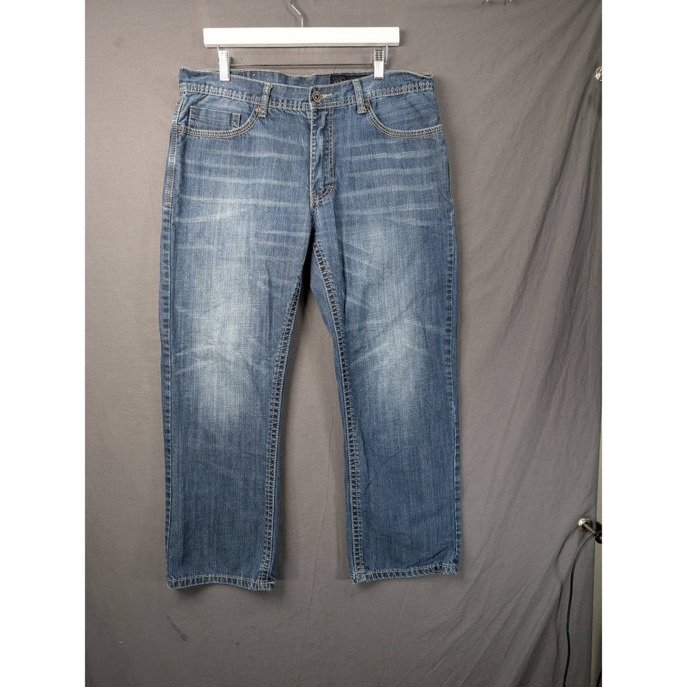 Axel Treadwell Relaxed Straight Leg Jeans Mens 36x30 Blue Denim